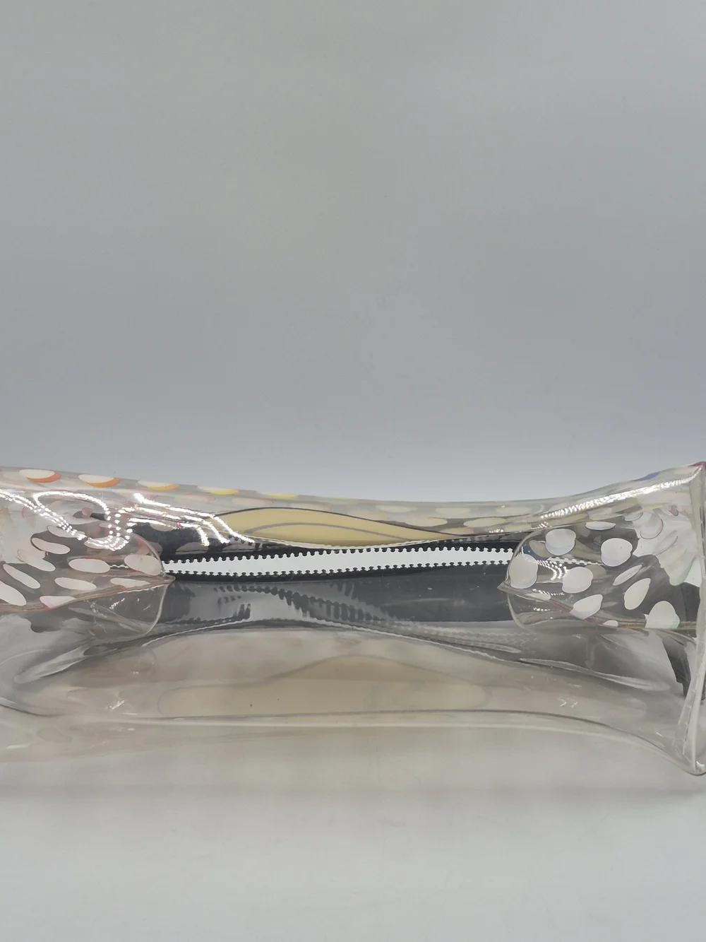PINK Victoria's Secret Clear Smiley Cosmetic Bag with Rainbow Dots - Picture 5 of 9